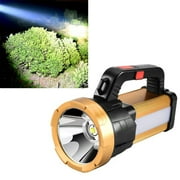WLAGOOD Flashlight Rechargeable Flashlights,Portable Camping Tent Light With Cob Light, With 6 Light Modes, Lightweight And Super Bright Spotlight, Lamp For Outdoor Home And Car, For Hunting Boating